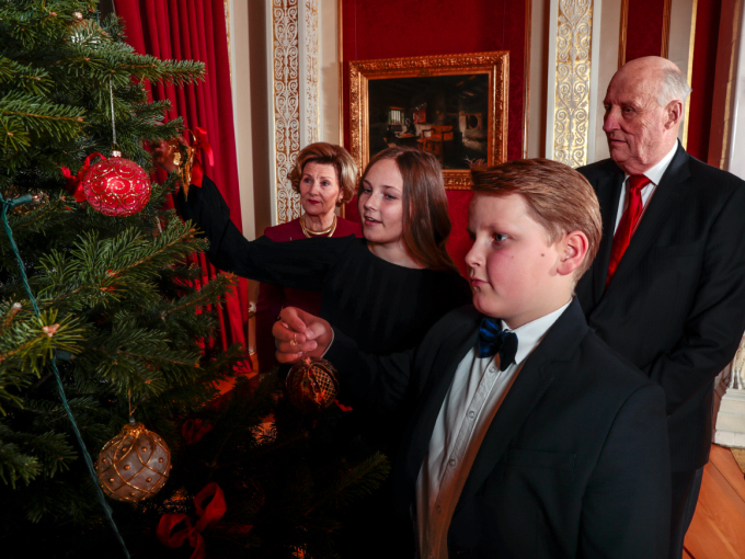 Christmas photos from the Royal Palace. Photo: Lise Åserud, NTB scanpix